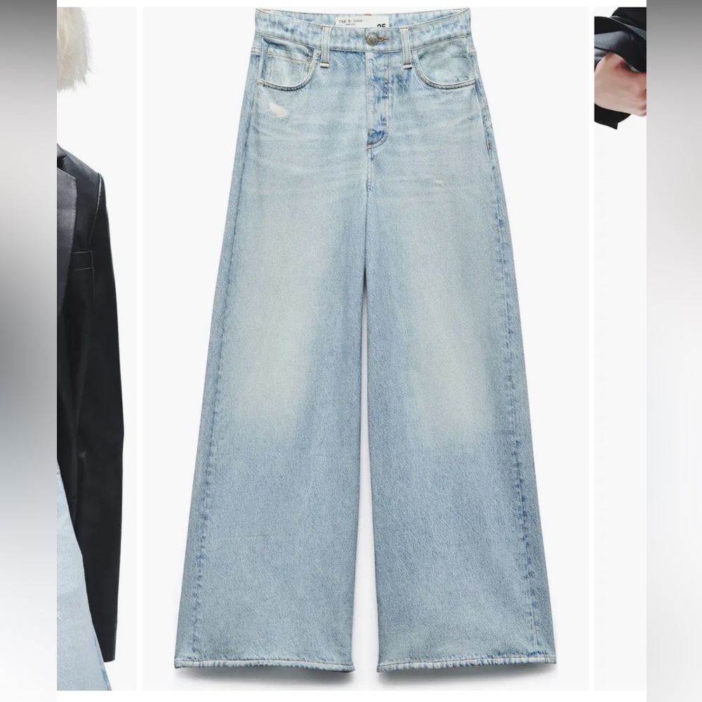 Rag & Bone Miramar Wide Leg Terry Cotton Sweatpants Jeans